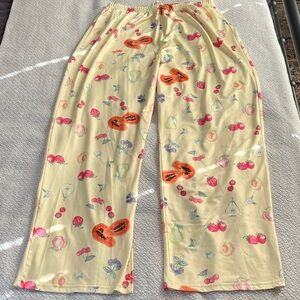 Colorful Fruit Print Pajama Set